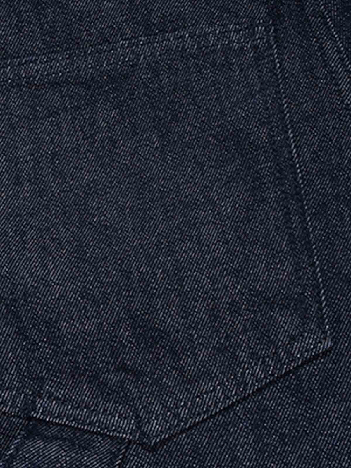 Pleated Panel Patchwork Denim Shorts 