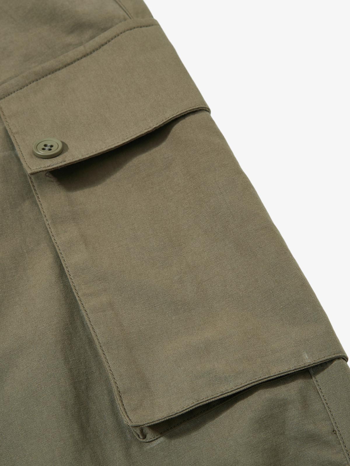 Faux Two-Piece Wide-Leg Paratrooper Pants