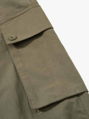 Faux Two-Piece Wide-Leg Paratrooper Pants