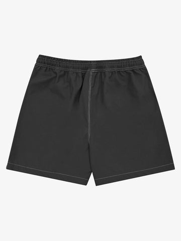 Minimalist Contrast Stitch Drawstring Shorts