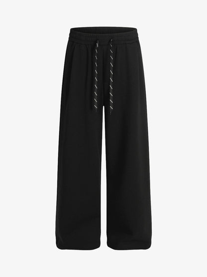 Drawstring Wide Leg Relaxed Sweatpants 