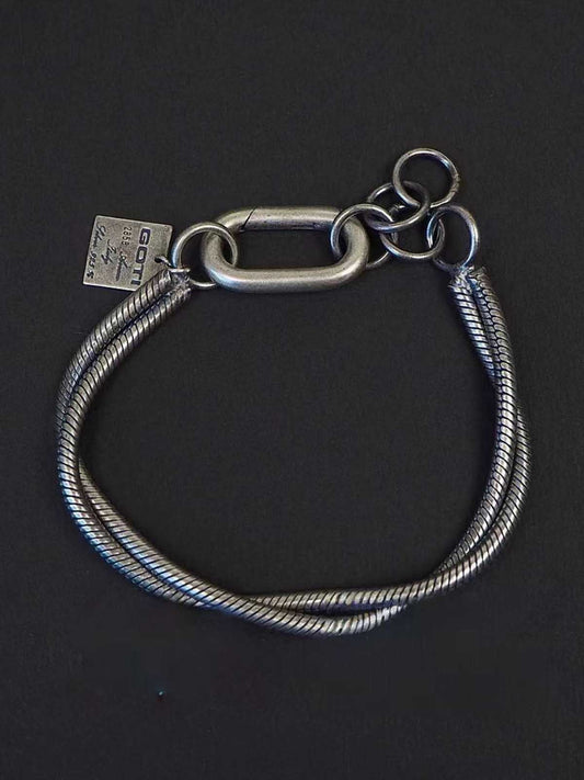 Heavy-Duty Distressed Snake Chain Bracelet