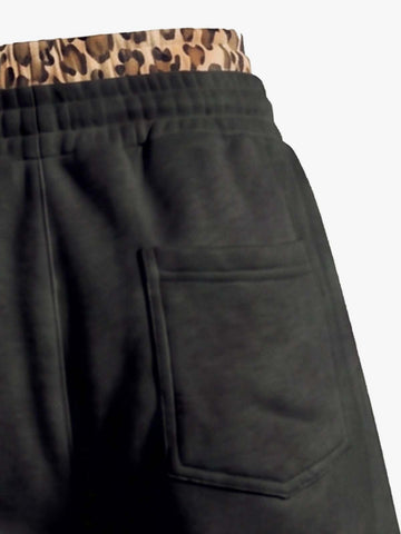 Leopard Patchwork Hoodie & Trousers Set