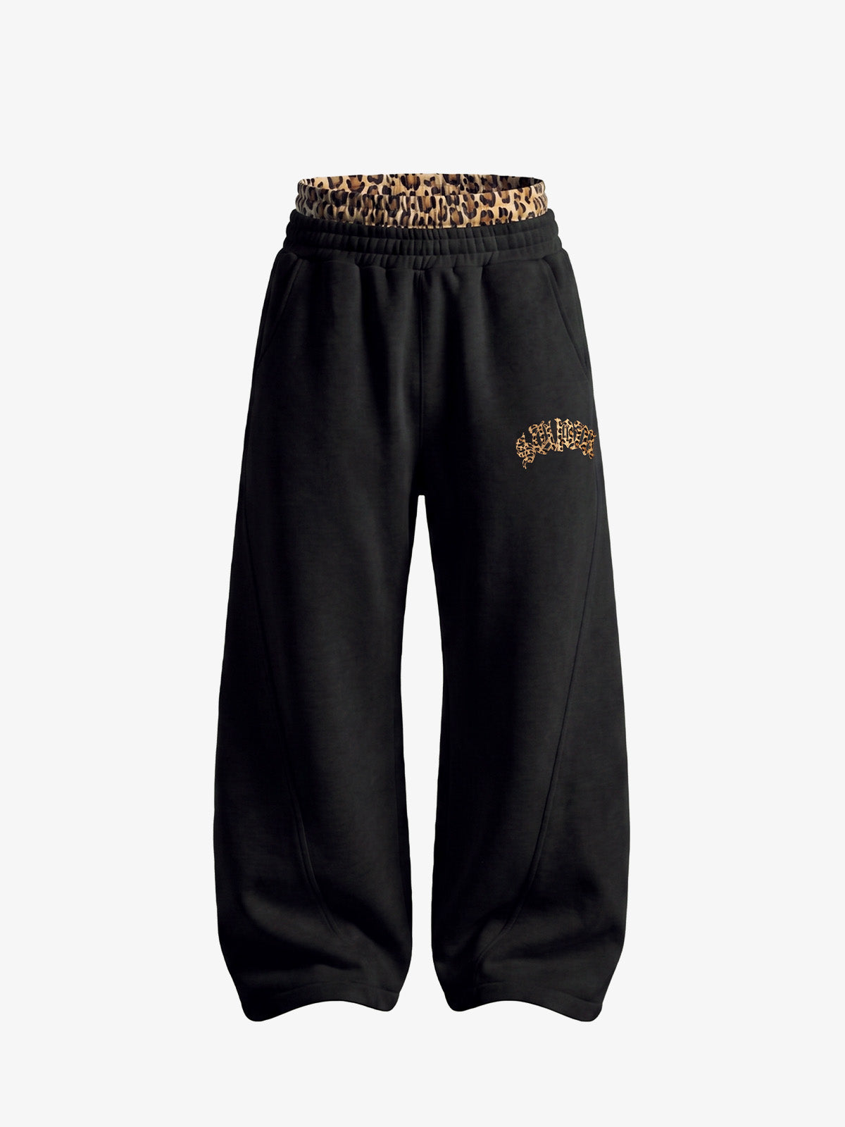 Leopard Patchwork Hoodie & Trousers Set