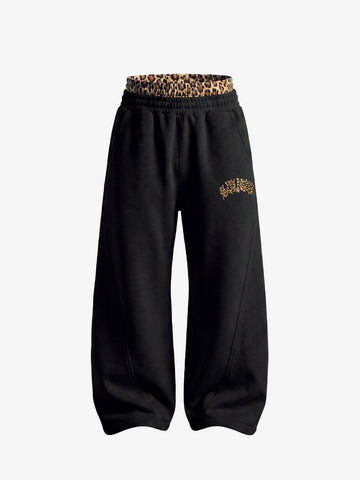 Leopard Patchwork Hoodie & Trousers Set
