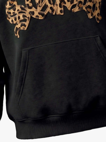 Leopard Patchwork Hoodie & Trousers Set