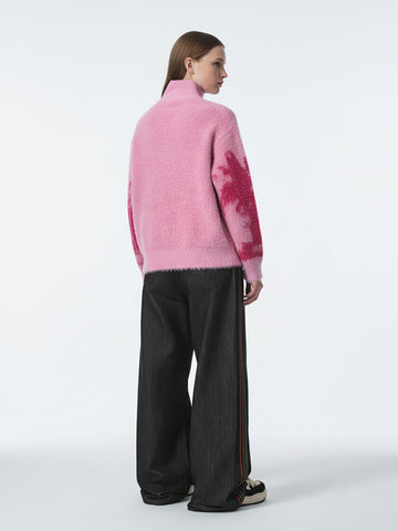Street Subculture Angel Jacquard Cardigan Sweater 