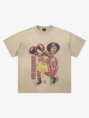 Boxing Graphic Oversized Tee