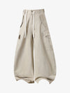Curved-Hem Baggy Cargo Pants 
