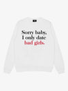 Street Contrast Design Slogan Print Round Neck Sweatshirt 