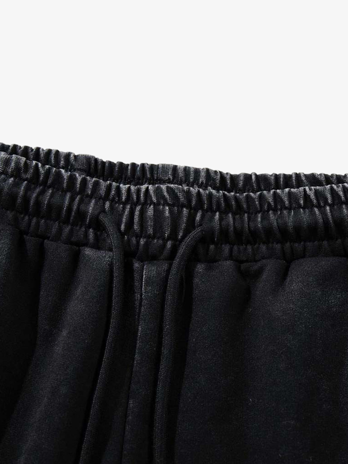 Washed Distressed Spider Print Shorts