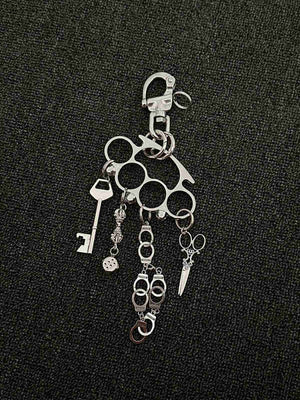 Knuckle Duster Multi-Charm Keychain