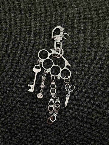 Knuckle Duster Multi-Charm Keychain