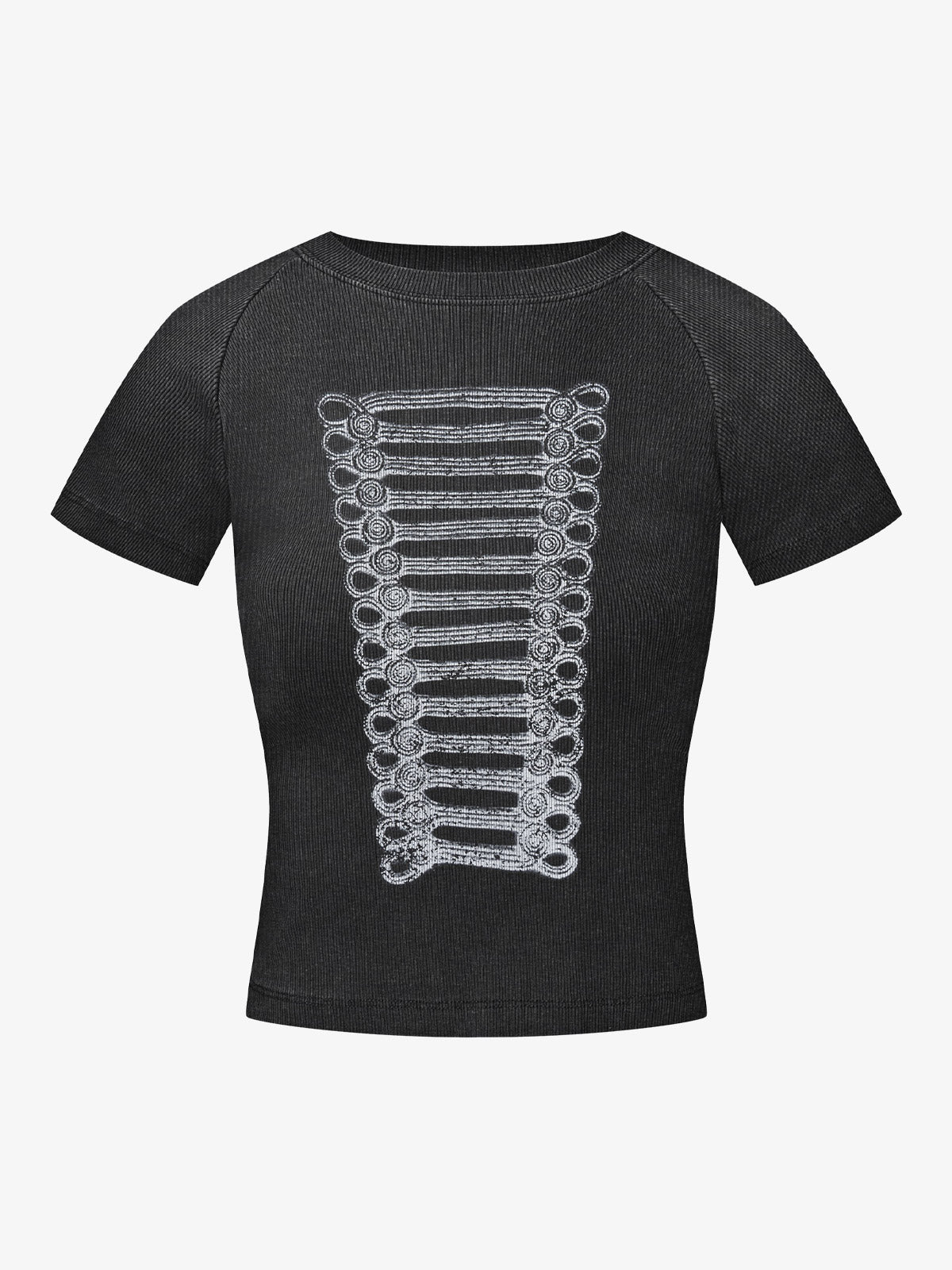 Ribbed Knit Top – Stretch Cotton Blend Fitted Essential