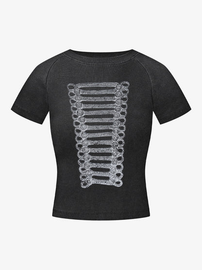 Ribbed Knit Top – Stretch Cotton Blend Fitted Essential