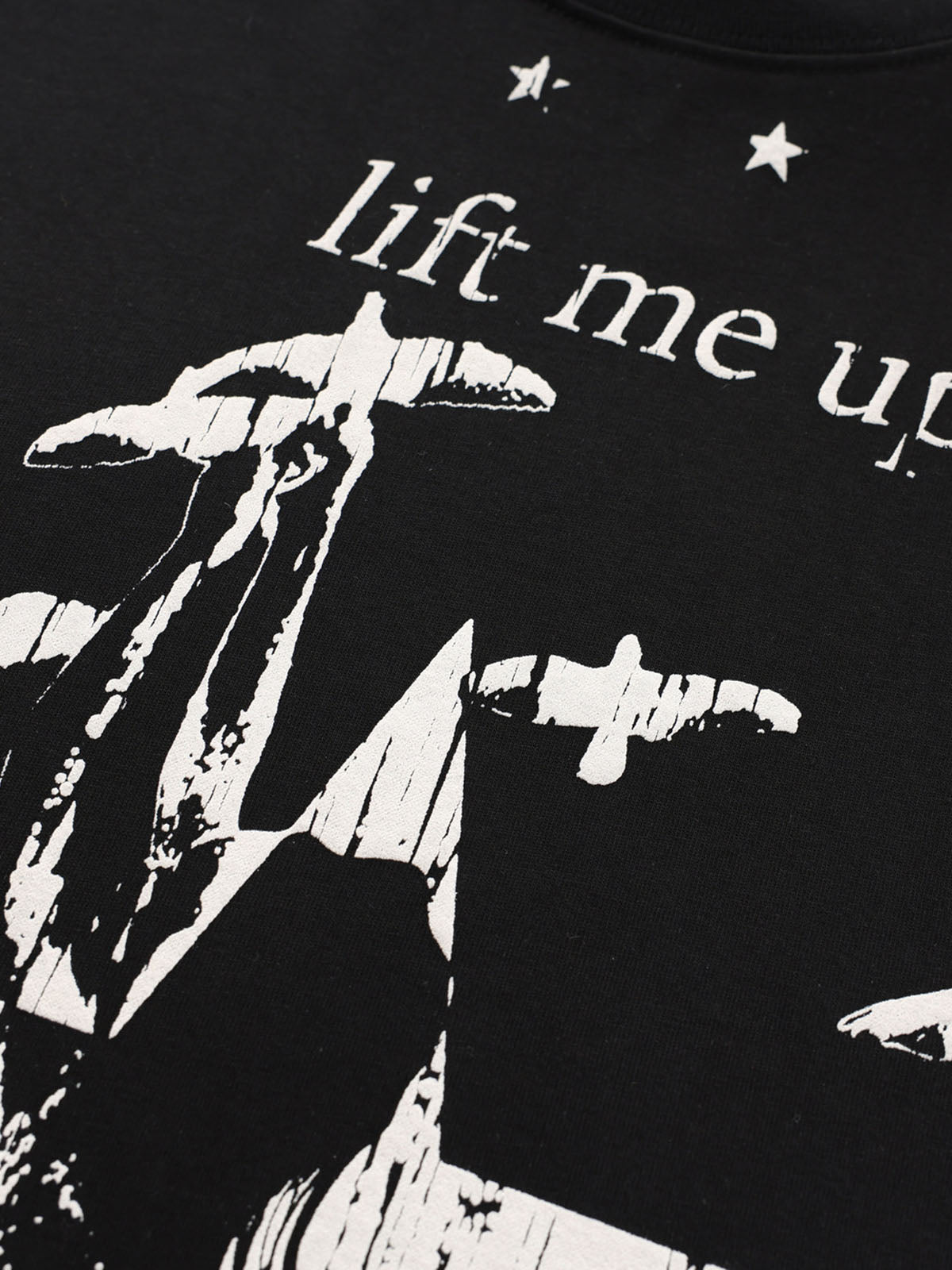 Retro Star Print Long-Sleeved T-Shirt 