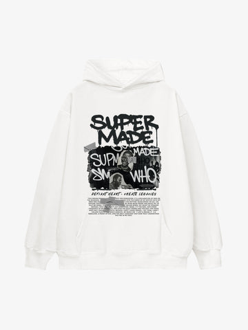Trendy Retro Graffiti Character Hoodie 
