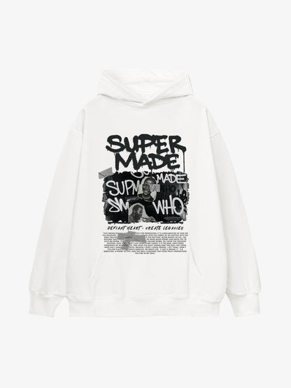 Trendy Retro Graffiti Character Hoodie 