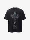 Camo Letter Patchwork Casual T-Shirt