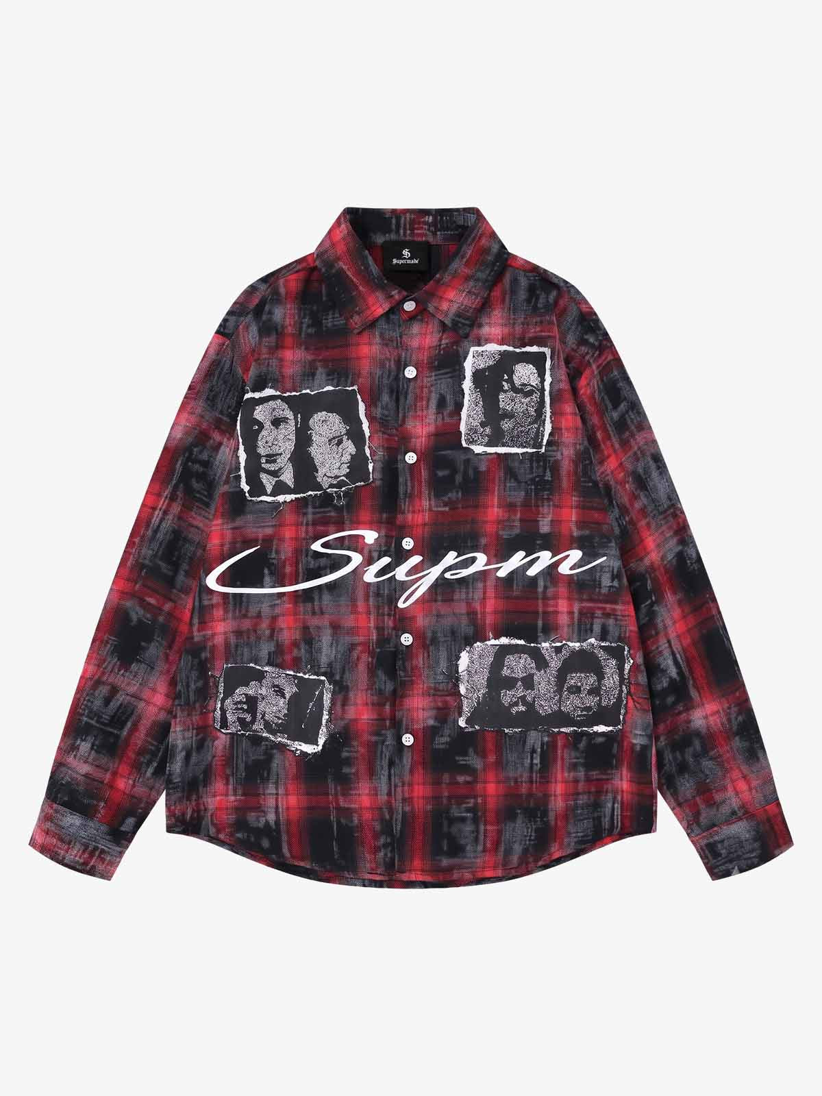 Plaid Dark Graphic Shirt