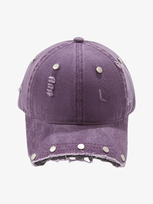 Distressed Rivet Detail Cap