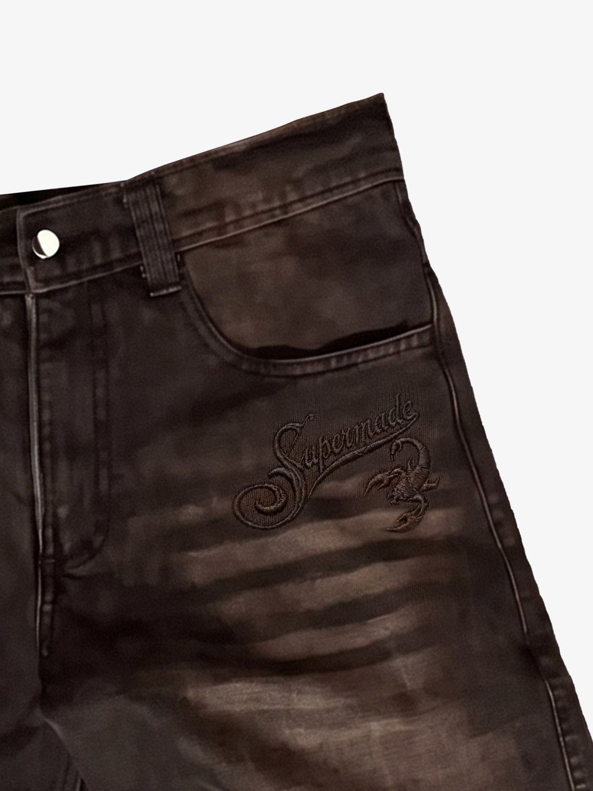 Scorpion Embroidered Jeans