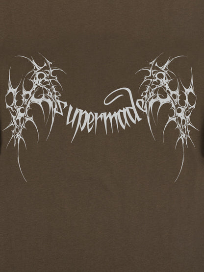 SUPM Gothic Sharp Letter Graphic T-Shirt 