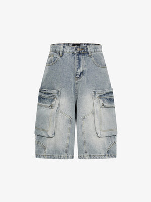 Cargo Multi-Pocket Denim Jorts