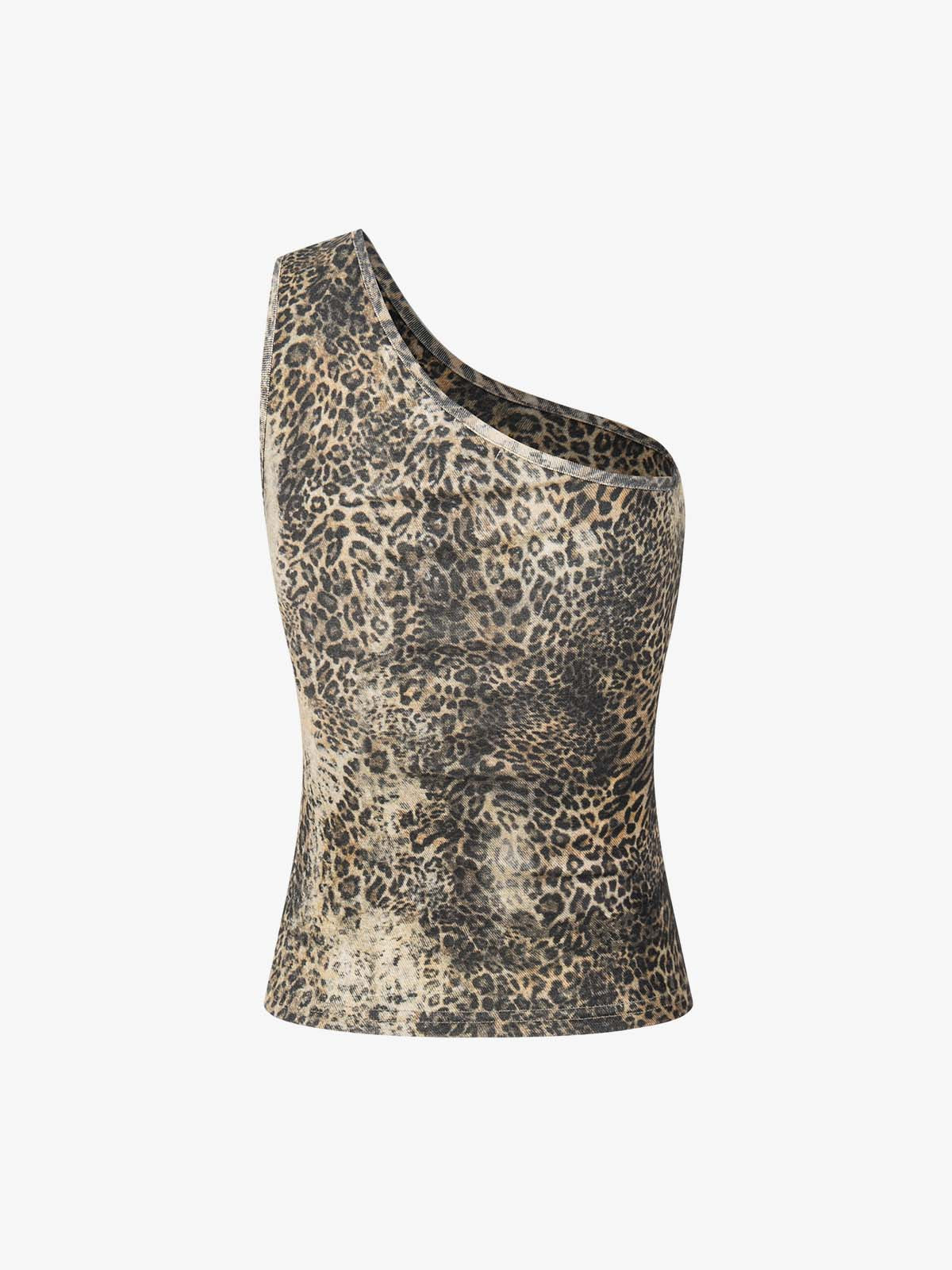 Camo Print Rhinestone Off-Shoulder Cami Top