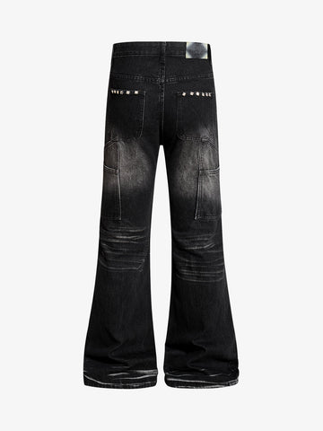 Distressed Flared Jeans