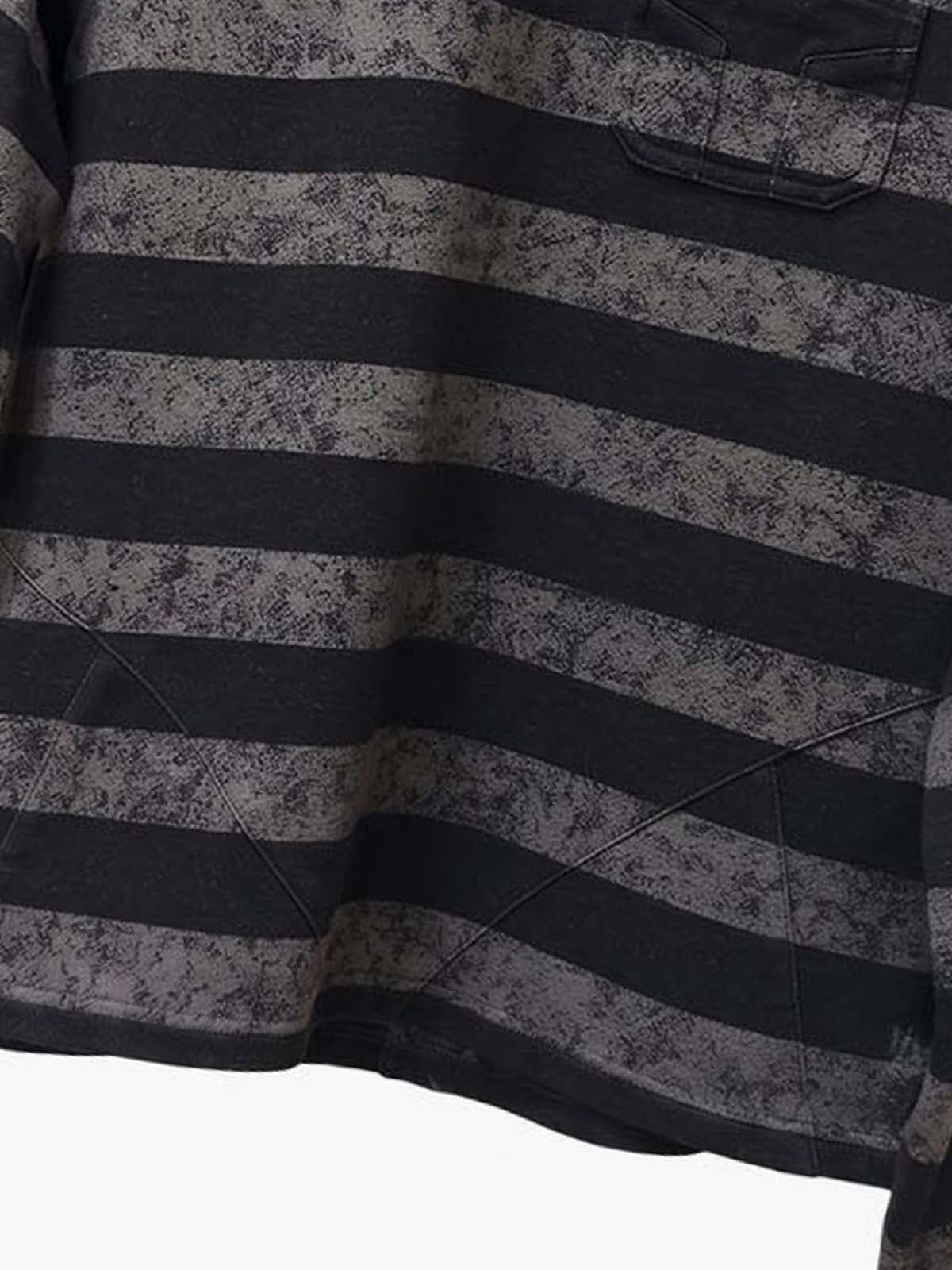 Striped Embroidered Oversized Long Sleeve Tee