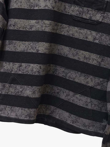 Striped Embroidered Oversized Long Sleeve Tee