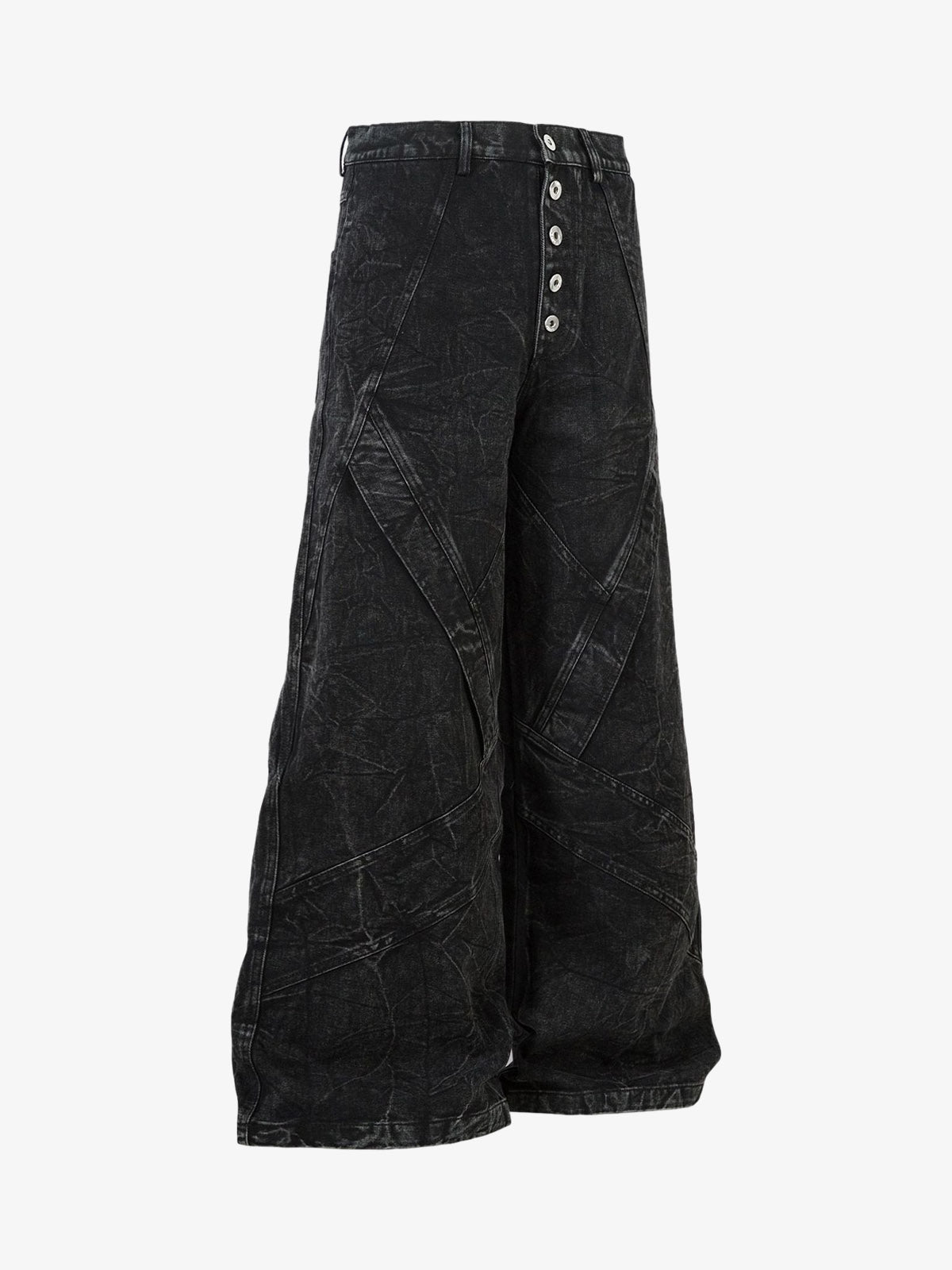 High Street Functional Structured Design Tie-Dye Baggy Jeans 