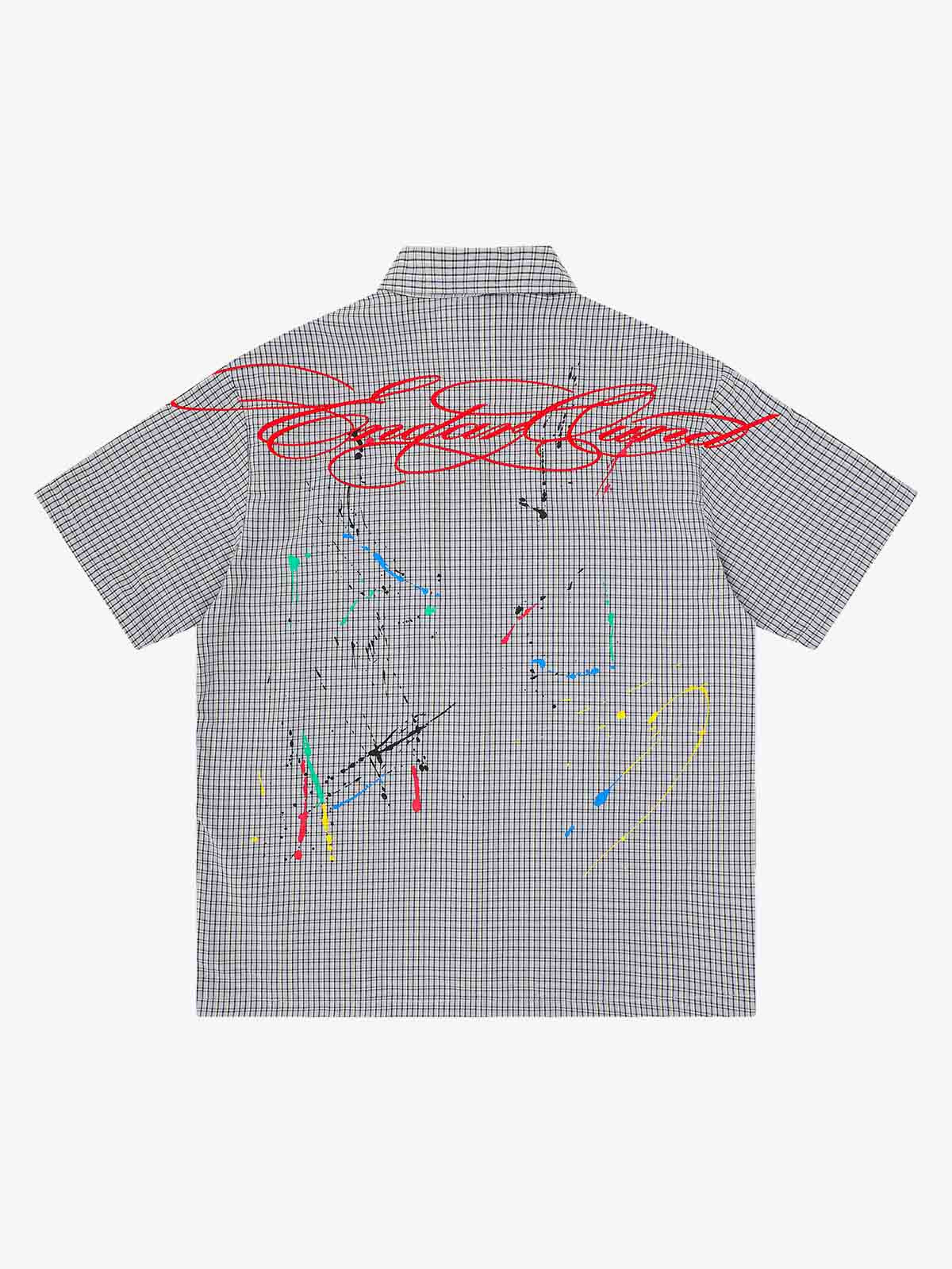 Striped Floral Embroidered Shirt