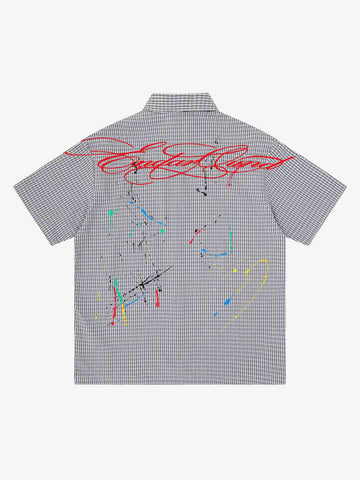 Striped Floral Embroidered Shirt