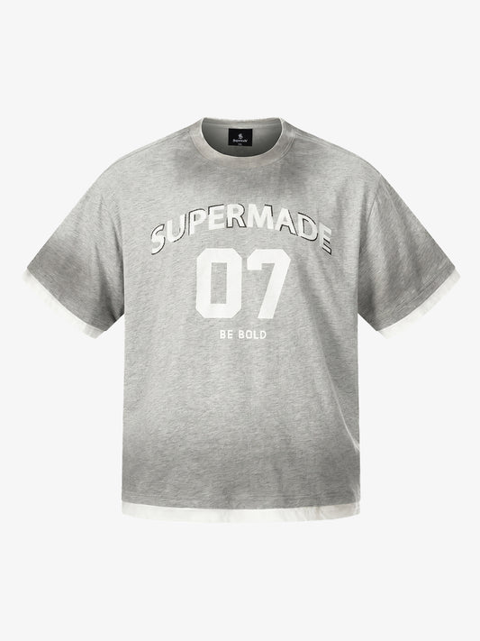 Heather Grey Oversized Cropped T-Shirt