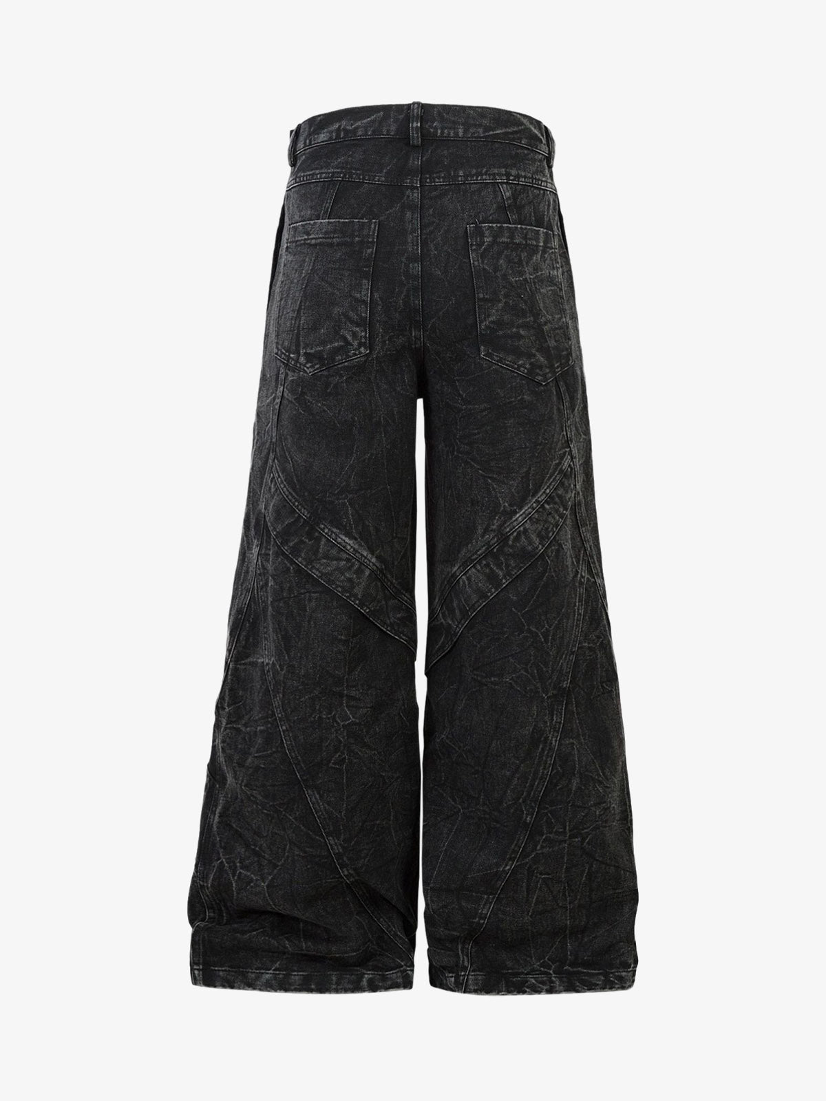 High Street Functional Structured Design Tie-Dye Baggy Jeans 