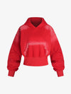 Graffiti Pearl Embellished Cropped Hoodie