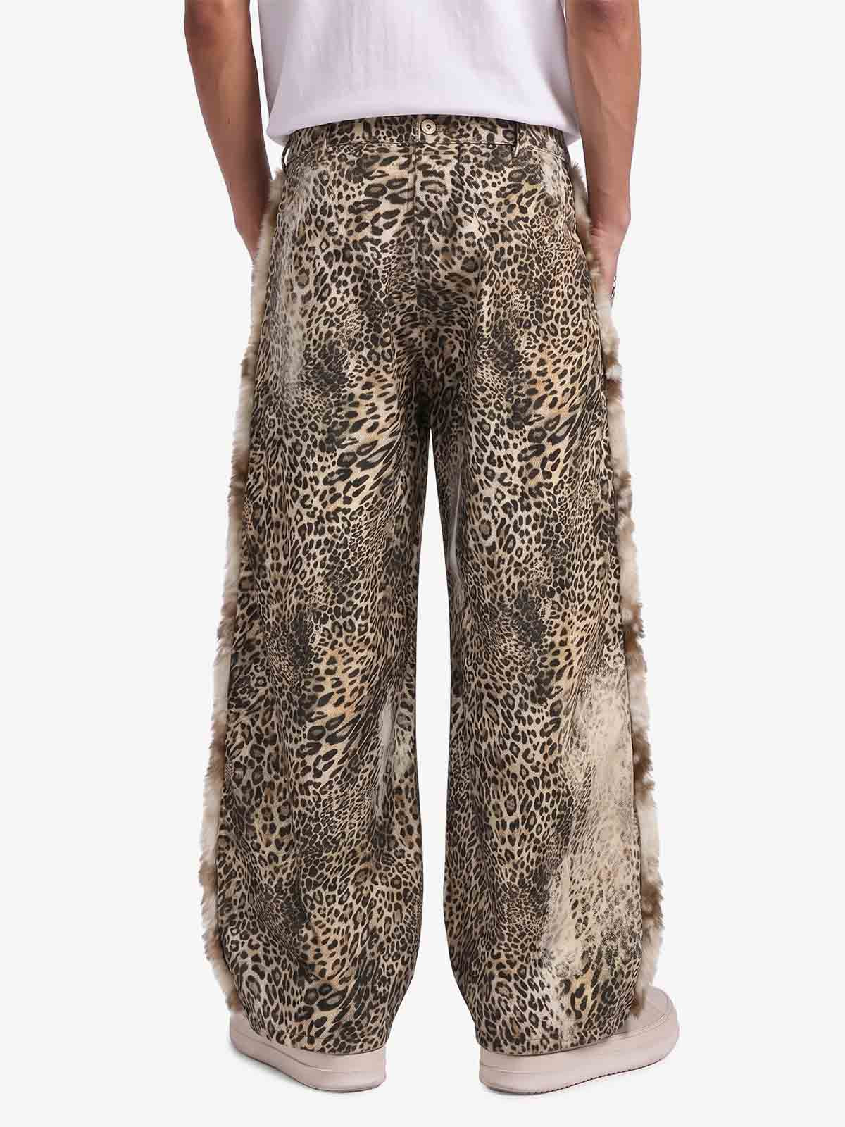 Vintage Leopard Patchwork Cargo Pants