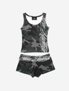 Y2K Camo Graffiti Tank Set