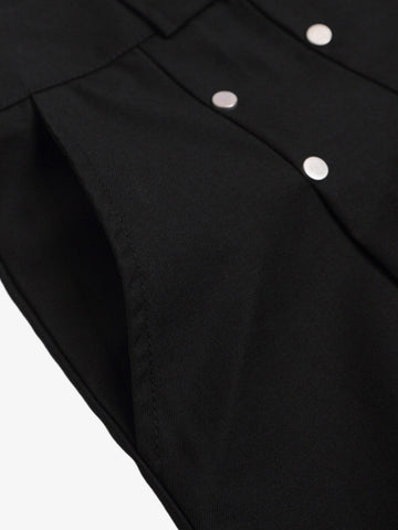 Pleated Design Pendant Decoration Baggy Shorts - 2482 