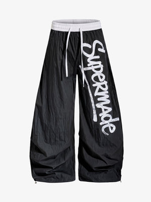 Lightweight Blue Windbreaker Pants – Packable Water-Resistant Utility Fit