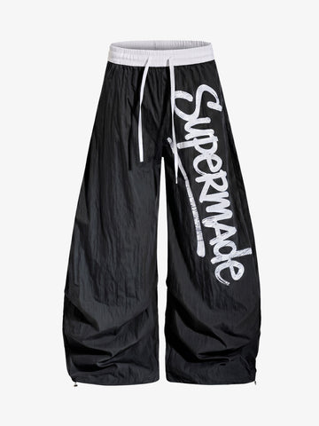 Lightweight Blue Windbreaker Pants – Packable Water-Resistant Utility Fit