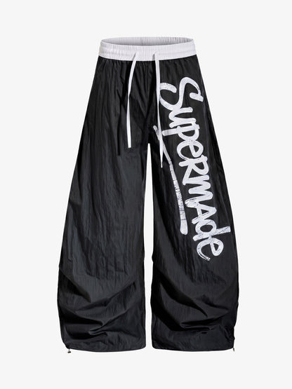 Lightweight Blue Windbreaker Pants – Packable Water-Resistant Utility Fit