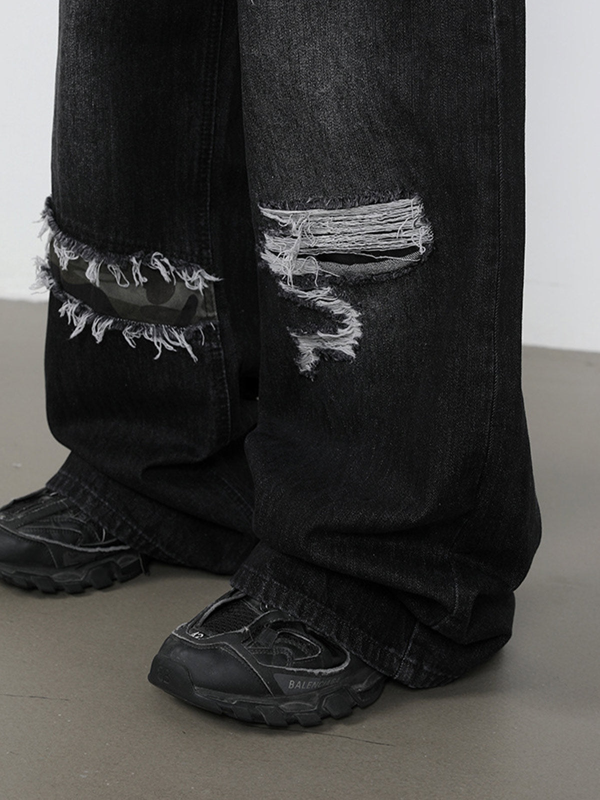 Patchwork Distressed Jeans