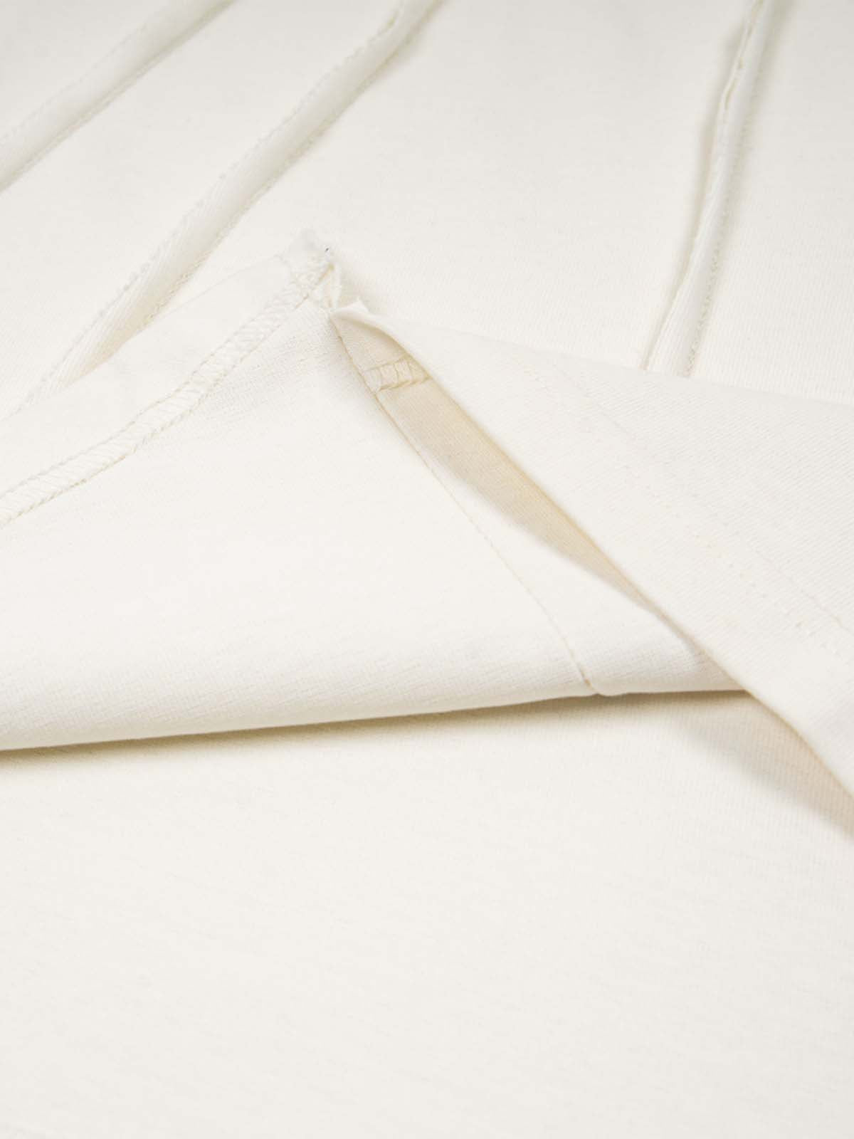 Minimalist Letter Print Asymmetric Panel T-Shirt
