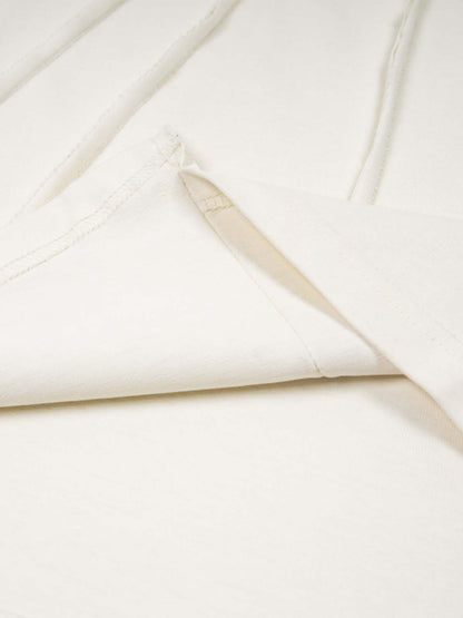 Minimalist Letter Print Asymmetric Panel T-Shirt