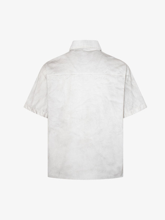 Graphic Patchwork Paint Splatter Shirt 