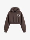 Faux Fur Hooded Sweatshirt with Embroidered Scorpion Graphic
