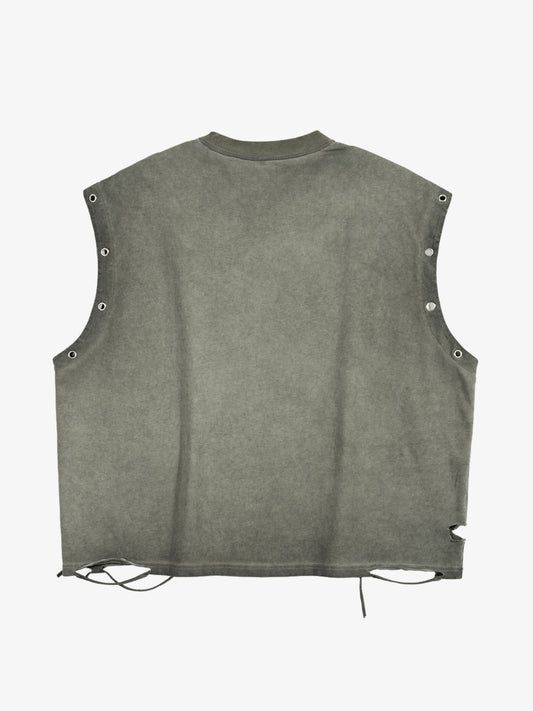 Washed Sleeveless Vest